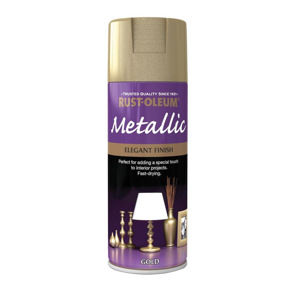 Rustoleum Elegant Metallic Gold Spray Paint 400ml - METAL PAINTS - Beattys of Loughrea