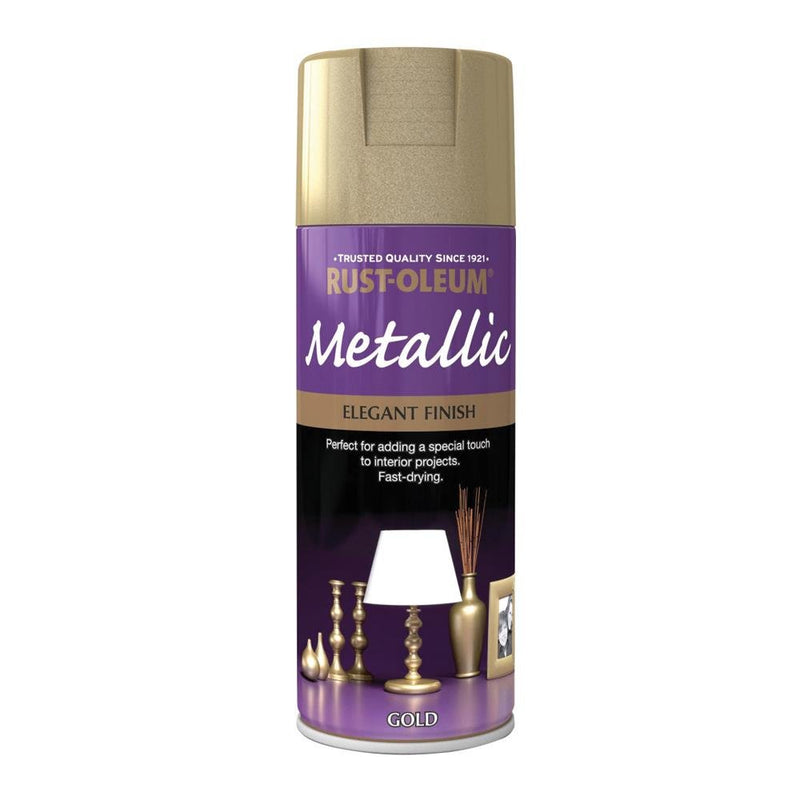 Rustoleum Elegant Metallic Gold Spray Paint 400ml - METAL PAINTS - Beattys of Loughrea
