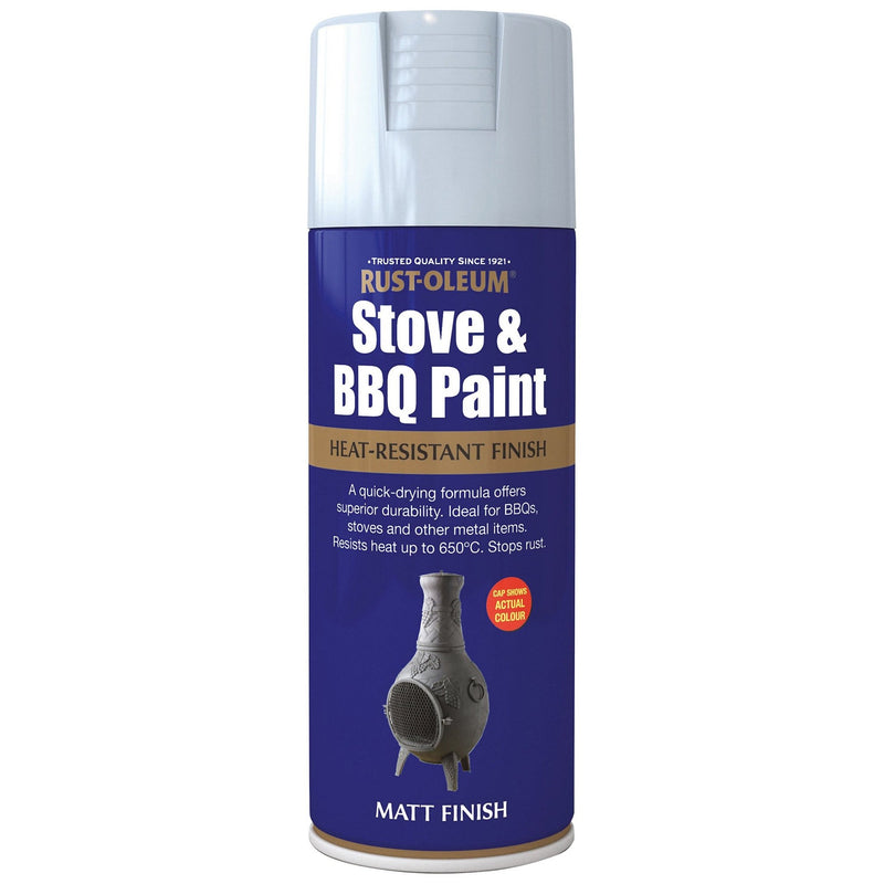 Rustoleum Painters Touch Multi-Purpose Spray Paint 400Ml - Stove & BBQ Silver Matt - METAL PAINTS - Beattys of Loughrea
