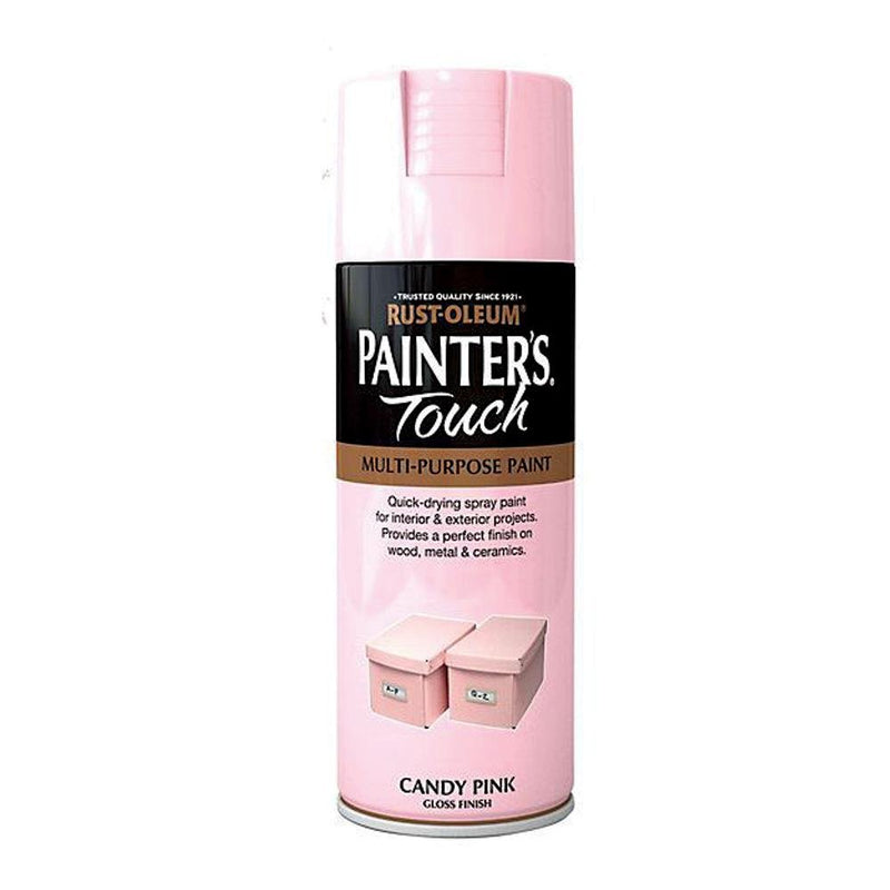 Rustoleum Painters Touch Multi-Purpose Spray Paint 400ml - Candy Pink - METAL PAINTS - Beattys of Loughrea