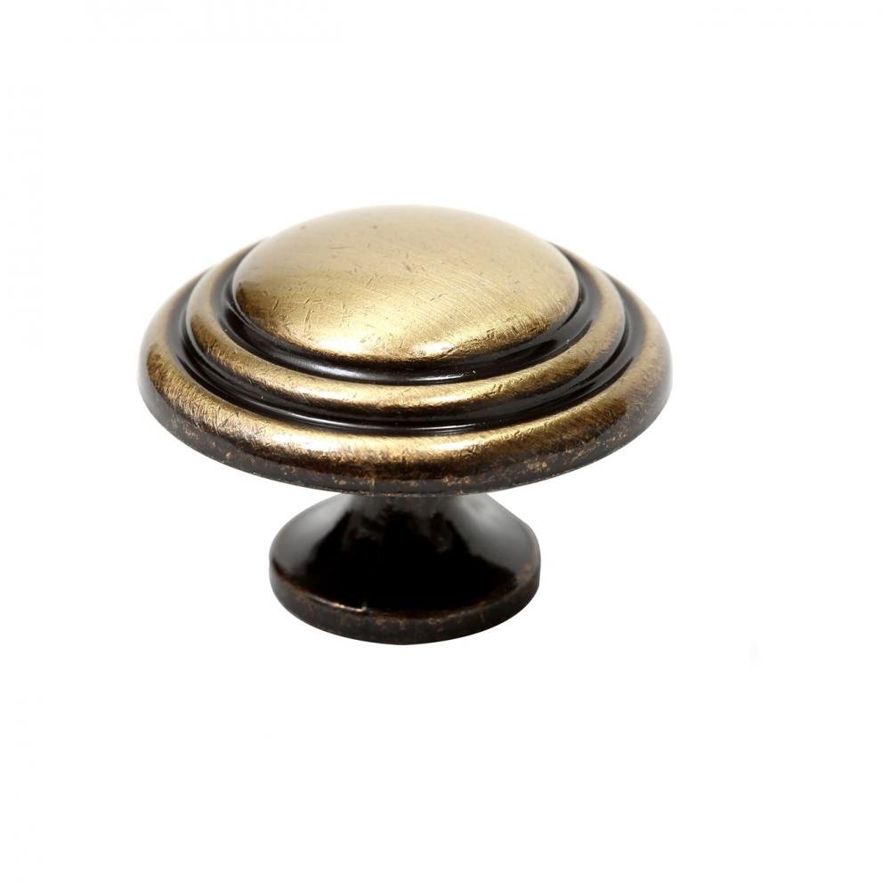 Phoenix Door Knob Double Indent - Bronze 25mm - CABINET KNOBS - Beattys of Loughrea