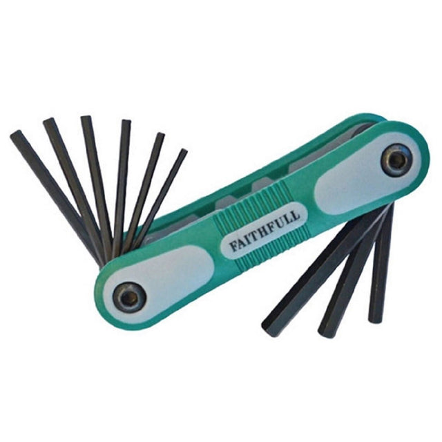 Faithfull FAIHKSF9AF Folding Hex Key Set 9 A/F - ALLEN KEYS - Beattys of Loughrea