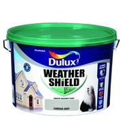 CARRAIG GREY Dulux Weathershield Masonry Paint Colours - 10 Litre - EXTERIOR & WEATHERSHIELD - Beattys of Loughrea