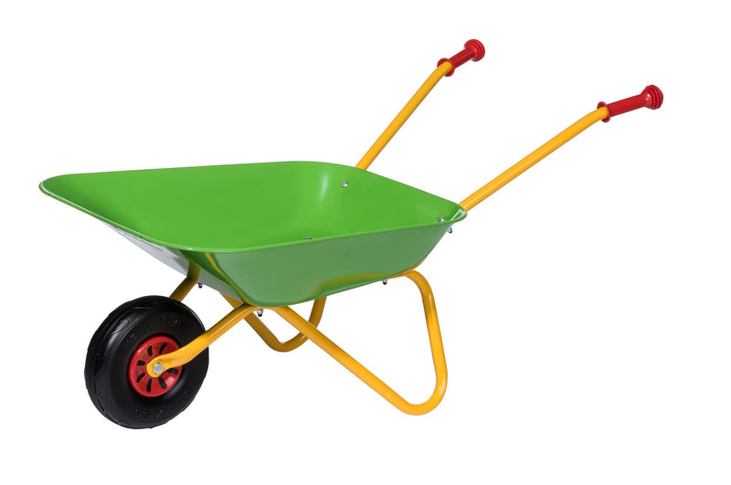 Rolly Metal Wheelbarrow Green & Yellow - RIDE ON TRACTORS & ACCESSORIES - Beattys of Loughrea