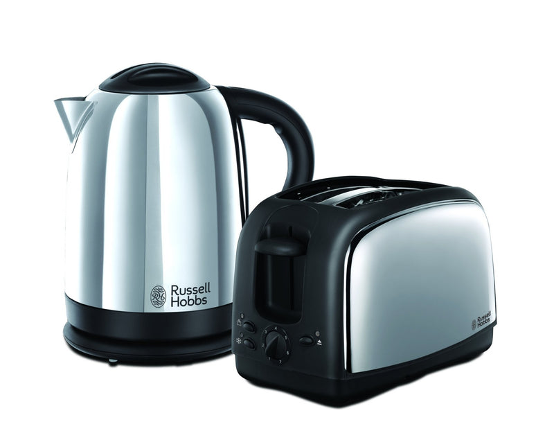 Russell Hobbs 21830 Lincoln Kettle & Toaster Twin Pack Stainless Steel - KETTLES - Beattys of Loughrea