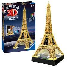 Eiffel Tower 3D Puzzle W/ Lights 216Pc Jigsaw Puzzle - JIGSAWS - Beattys of Loughrea