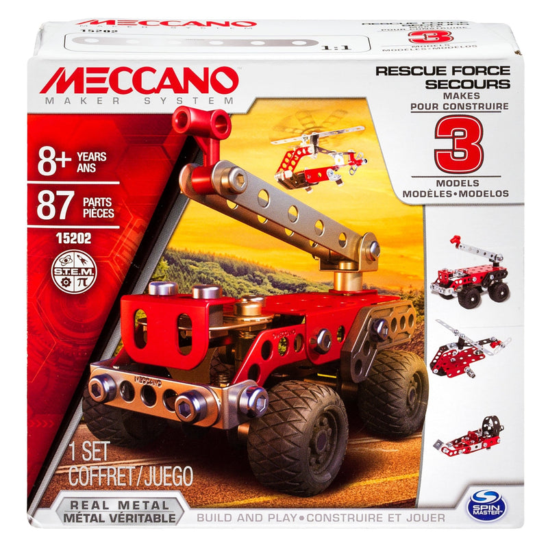 Meccano 3 Model Set Rescue Force - CONSTRUCTION - LEGO/KNEX ETC - Beattys of Loughrea