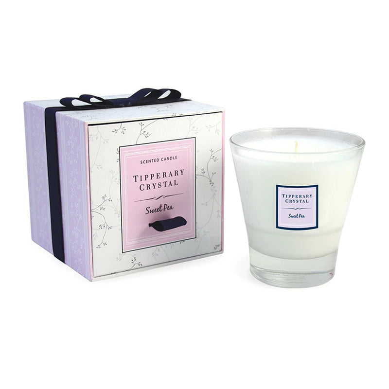 TIPPERARY CRYSTAL Sweet Pea Candle Filled Tumbler Glass - CANDLES - Beattys of Loughrea