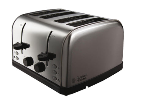 Russell Hobbs 18790 Futura 4 Slice Toaster Stainless Steel - TOASTERS - Beattys of Loughrea