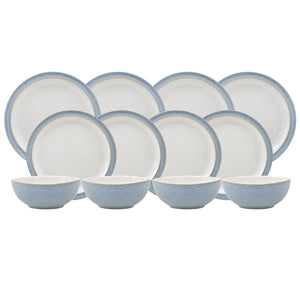 Denby Elements Blue 12 Piece Tableware Set - TABLEWARE SETS - GENERAL - Beattys of Loughrea