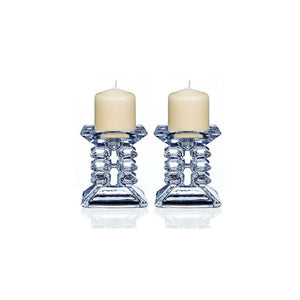 Newgrange Living Pair of Ziggy Pillar Candleholders - CANDLE HOLDERS / Lanterns - Beattys of Loughrea