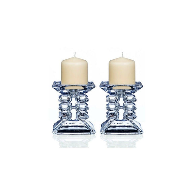 Newgrange Living Pair of Ziggy Pillar Candleholders - CANDLE HOLDERS / Lanterns - Beattys of Loughrea