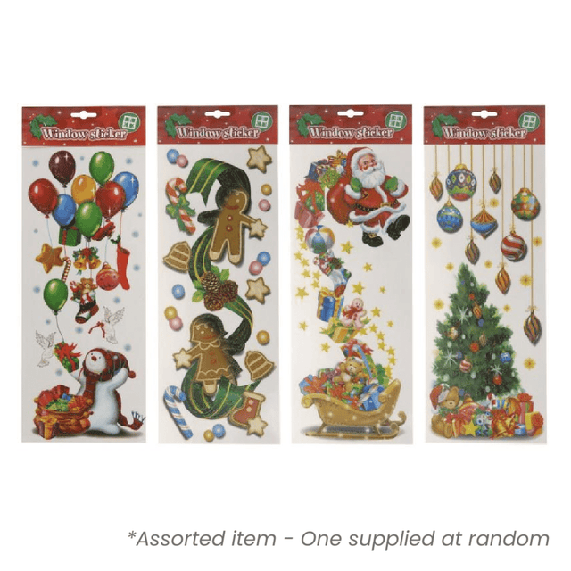 Christmas Window Stickers Reusable - XMAS ACCESSORIES - Beattys of Loughrea