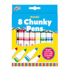 8 Chunky Pens Washable - ART & CRAFT/MAGIC/AIRFIX - Beattys of Loughrea