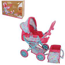 Dollsworld Pram & Baby Carrier - DOLL ACCESSORIES/PRAMS - Beattys of Loughrea
