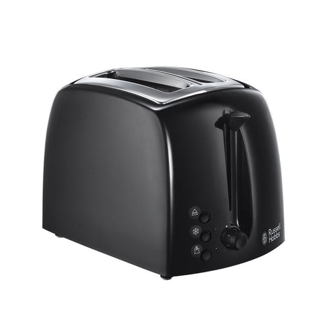 RUSSELL HOBBS 21641 TEXTURES 2 SLICE TOASTER BLACK - TOASTERS - Beattys of Loughrea