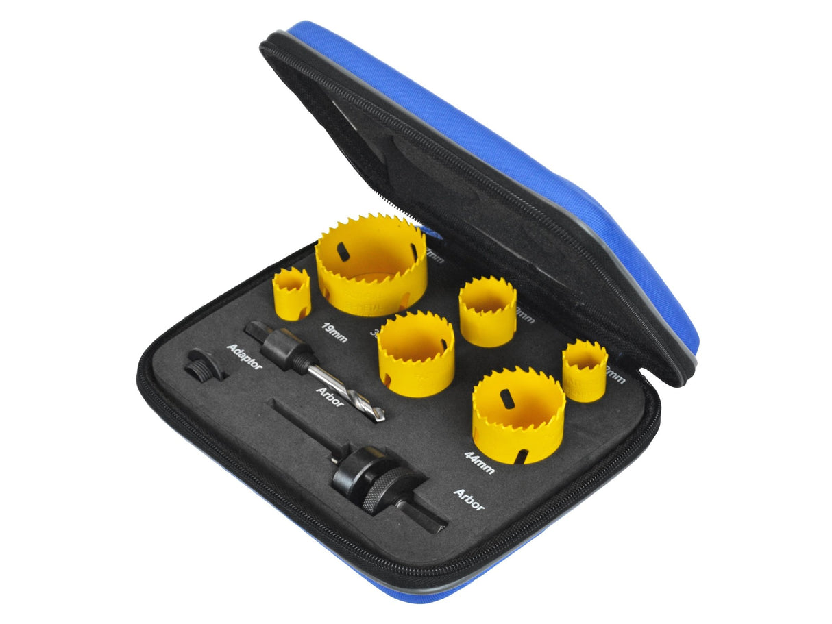 Faithfull Professional Holesaw Kit, 9 Piece - TOOL SETS/ SOCKET SETS - Beattys of Loughrea