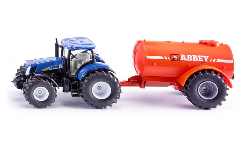 Siku 1:50 New Holland Tractor with Single Axle Abbey tanker - FARMS/TRACTORS/BUILDING - Beattys of Loughrea