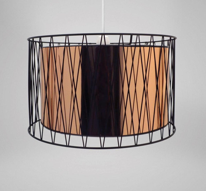 Black & Copper Easy-fit Lamp Shade - CEILING LIGHTS - Beattys of Loughrea