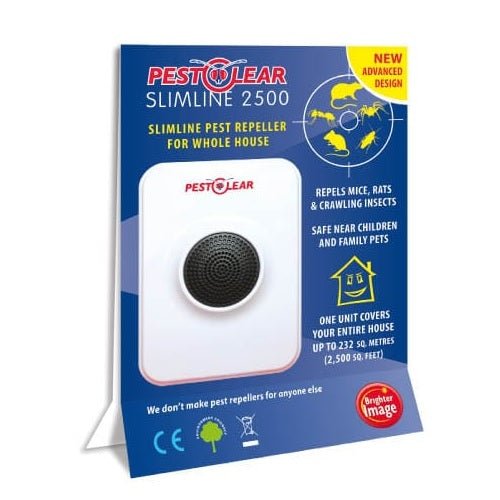 Pestclear Slimline 2500 Pest Repeller (Rats/Mice/Insects) - VERMIN BAIT/TRAP/FLY SPRAY - Beattys of Loughrea