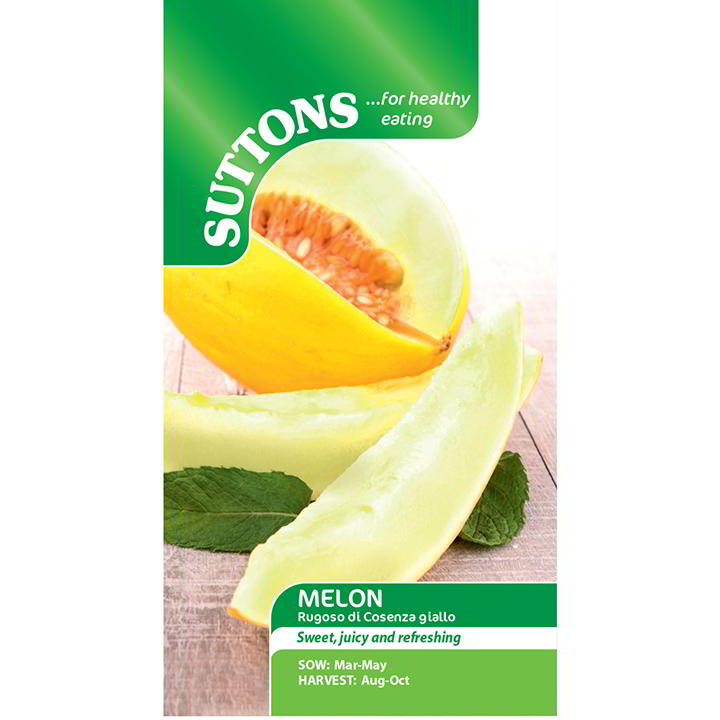 Suttons Melon Rugoso Di Cosenza Giallo G171547 - SEED VEG & FLOWER - Beattys of Loughrea