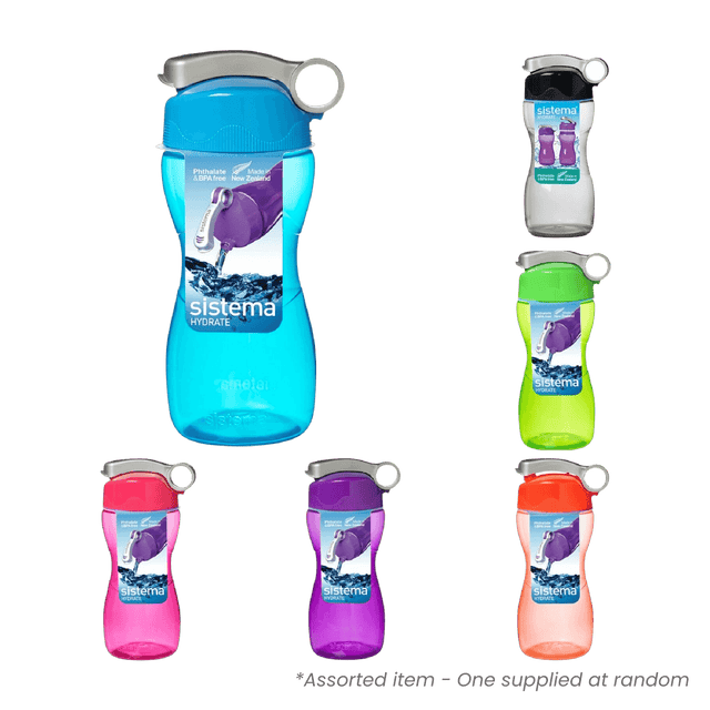 Sistema Hydrate Hourglass Drinking Bottle 475ml - PLASTICS - STORAGE LUNCH BOX BEAKER - Beattys of Loughrea