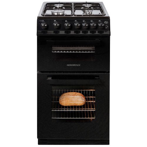 Nordmende 50Cm Lpg Black Cooker - GAS COOKER <65CM/ BUILT-IN OVEN - Beattys of Loughrea