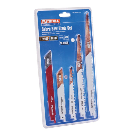 Faithfull 15 Piece Reciprocating Saw Blade Set - BLADES - Beattys of Loughrea