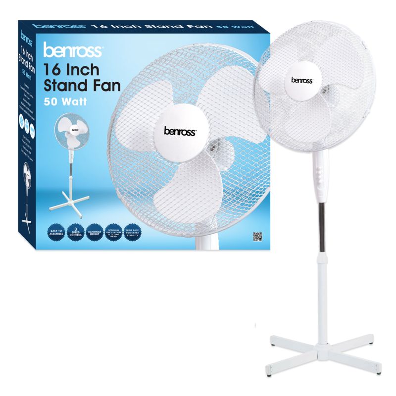 Benross 16" Oscillating Fan with Stand - FANS - Beattys of Loughrea