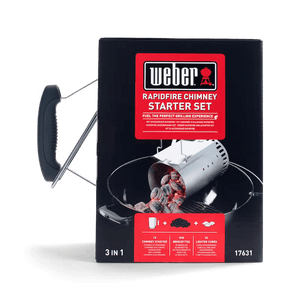 Weber Rapidfire Chimney Starter Set - BBQ FUEL BBQ TOOLS, ACCESSORIES , TENT PEGS - Beattys of Loughrea