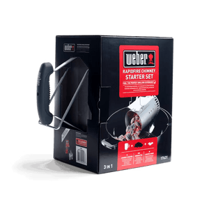 Weber Rapidfire Chimney Starter Set - BBQ FUEL BBQ TOOLS, ACCESSORIES , TENT PEGS - Beattys of Loughrea