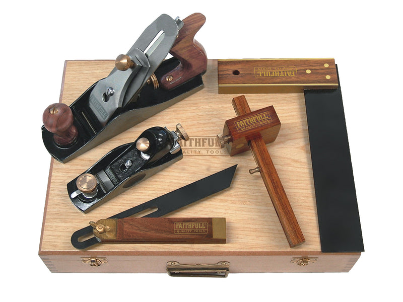 Faithfull 5 Piece Carpenters Tool Kit - PLANES/SURFORMS - Beattys of Loughrea