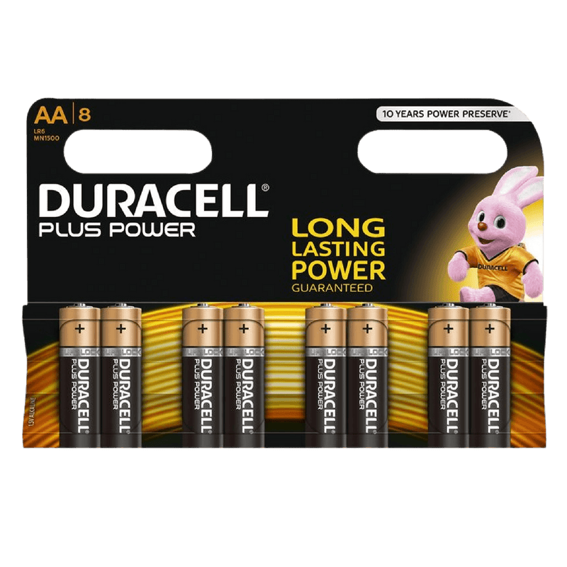 Duracell Plus AA Batteries 8 Pack - BATTERIES - Beattys of Loughrea