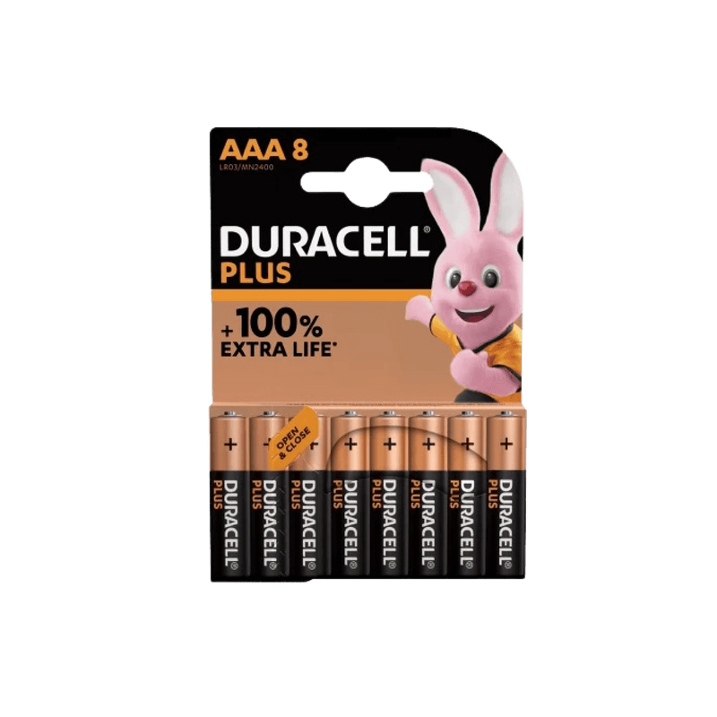 Duracell Plus AAA Batteries 8 Pack - BATTERIES - Beattys of Loughrea