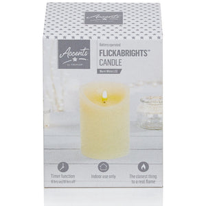 Flickabright Candle Cream - 13cm x 9cm - BATTERY LED CANDLES - Beattys of Loughrea