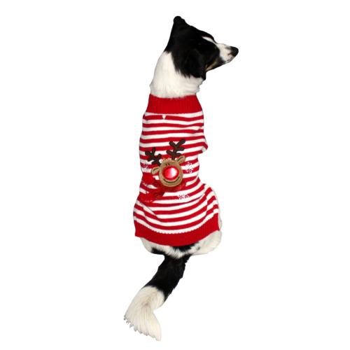 Reindeer Christmas Dog Jumper XL 20" - PET BLANKET CUSHIONS COATS - Beattys of Loughrea