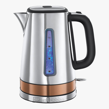 Russell Hobbs 24280 1.7L Luna Kettle Copper/Steel - HEALTH GRILLS, G FOREMAN - Beattys of Loughrea
