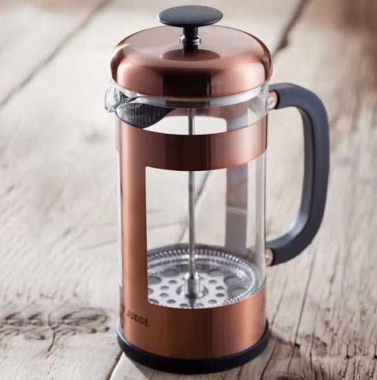 Judge Coffee Glass Cafetiere 8 Cup/ 1L Copper - TEA/COFFEE MAKER/BODUM/MILLS - Beattys of Loughrea