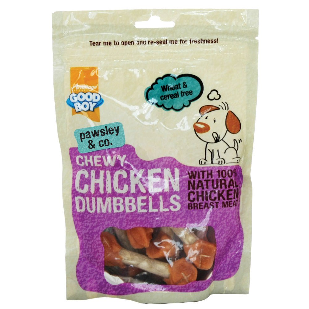 Chewy Chicken Dumbbells 100G Goodboy - PET TREATS, SUPPLEMENTS - Beattys of Loughrea