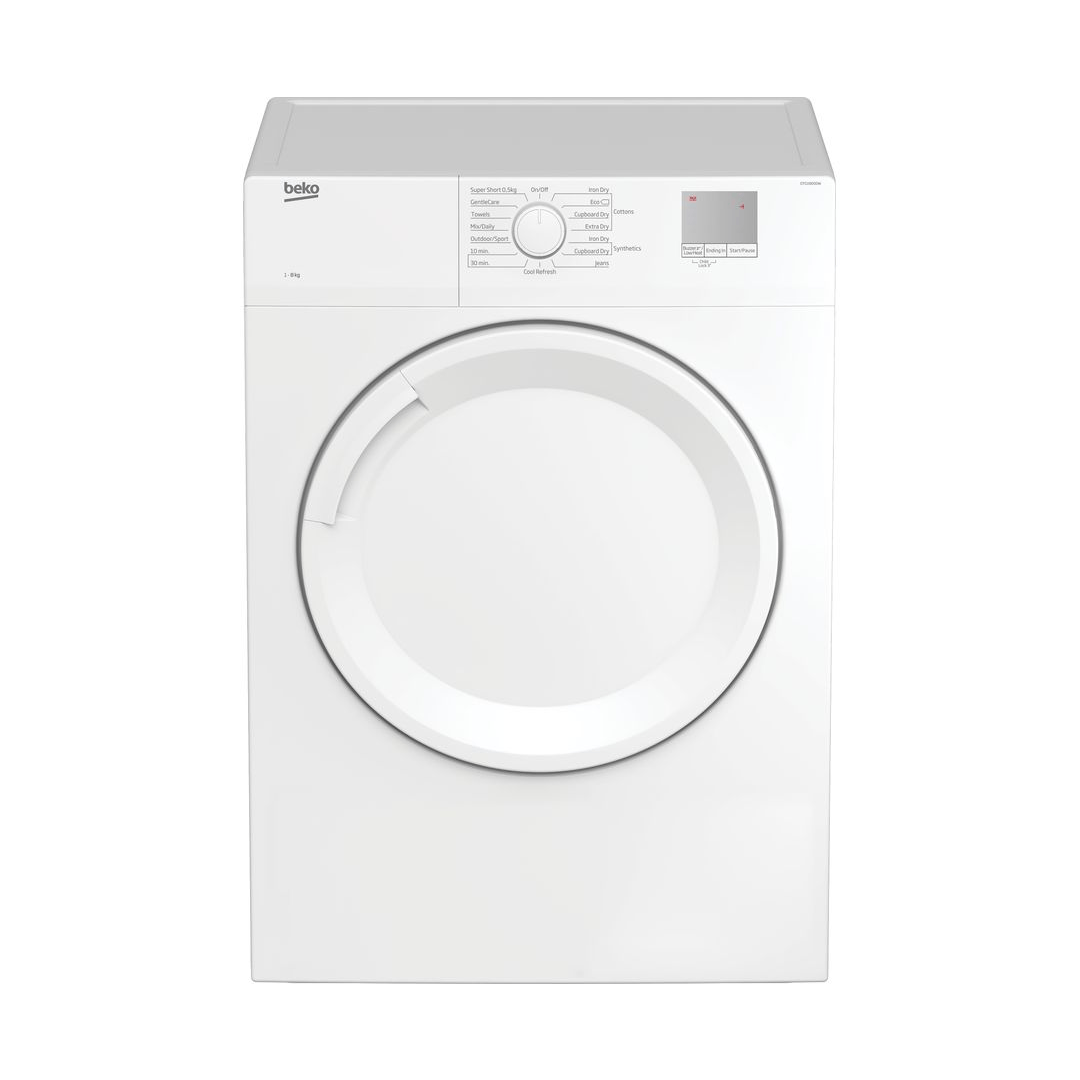 Beko DTGV8000W 8Kg Vented Sensor Dryer C - TUMBLE DRYERS - Beattys of Loughrea