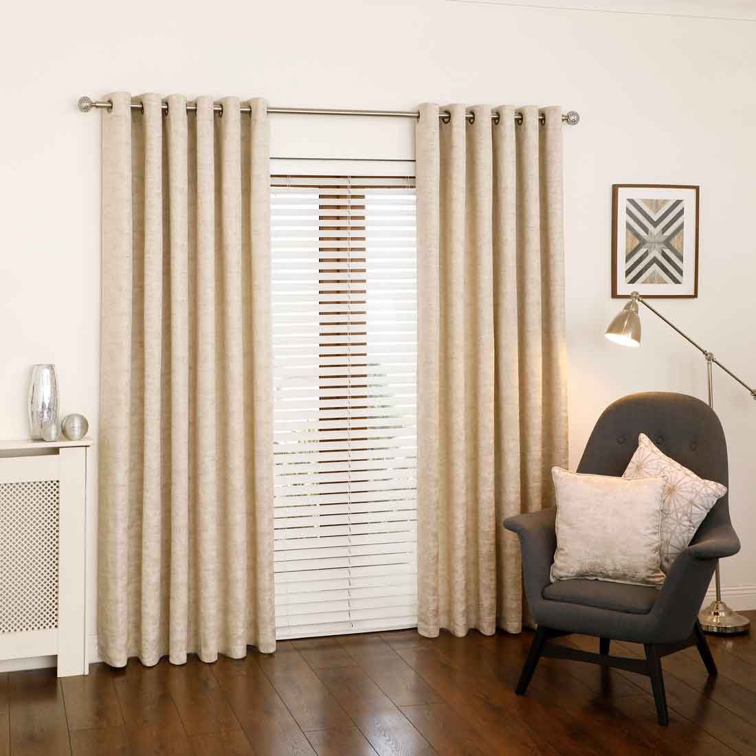Parkin Pearl Eyelet Curtains 90 x 90 - CURTAINS - READY MADE - Beattys of Loughrea