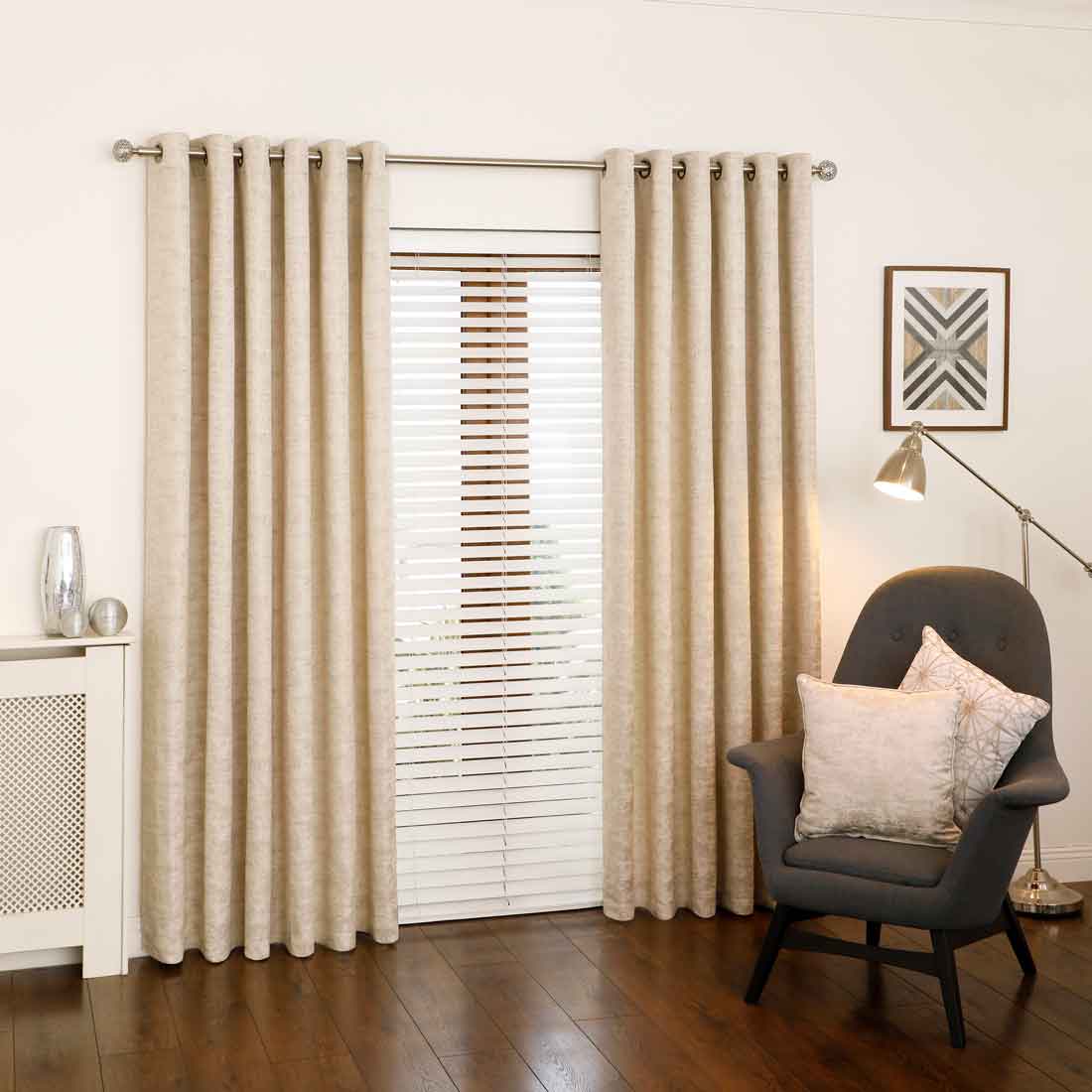 Parkin Pearl Eyelet Curtains 66 x 90 - CURTAINS - READY MADE - Beattys of Loughrea