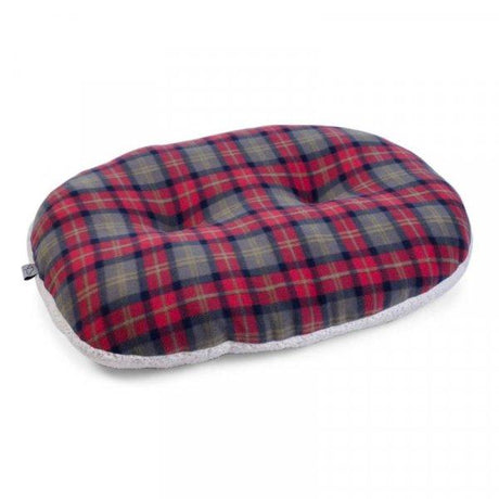 XL Check Oval Cushion - PET SLEEPING BASKET, BEDS - Beattys of Loughrea