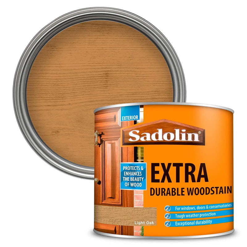 Sadolin Extra Durable Woodstain Light Oak 500ml - VARNISHES / WOODCARE - Beattys of Loughrea