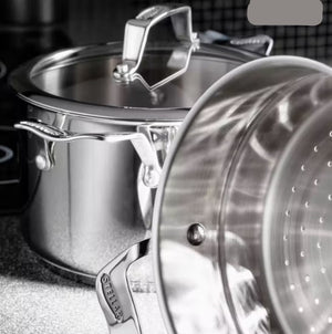 Stellar Steamers 20Cm 3 Tier Steamer Set Stm03 - COOKWARE - S/STEEL - Beattys of Loughrea