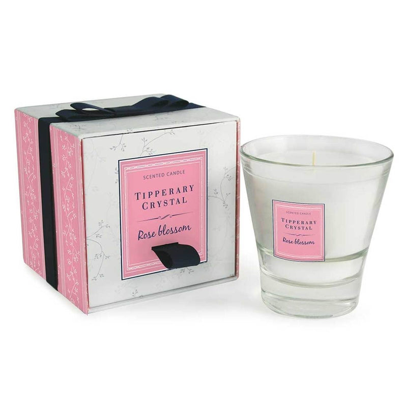 TIPPERARY CRYSTAL Rose Blossom Filled Tumbler Candle - CANDLES - Beattys of Loughrea