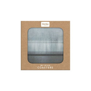 Denby Colours Grey 6 Piece Coasters - TABLEMATS/COASTERS - Beattys of Loughrea