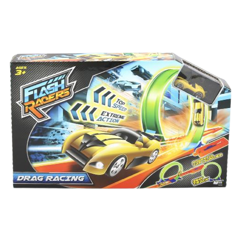 Flash Racers Drag Racing Track Playset - CARS/GARAGE/TRAINS - Beattys of Loughrea