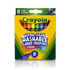 Crayola 8Pk Ultra Clean Large Crayons - ART & CRAFT/MAGIC/AIRFIX - Beattys of Loughrea
