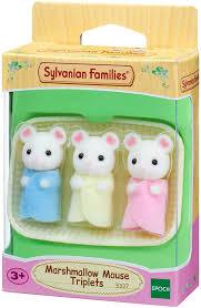 Sylvanian Families Marshmallow Mouse Triplets - SYLVANIAN / BEANIE BABIES - Beattys of Loughrea